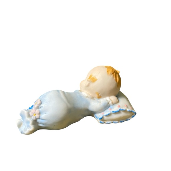 Vintage Little Sleeping Baby Boy Figurine George Good Josef Originals Ceramic - Picture 10 of 11